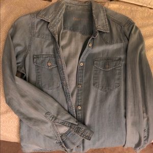 Jean button down